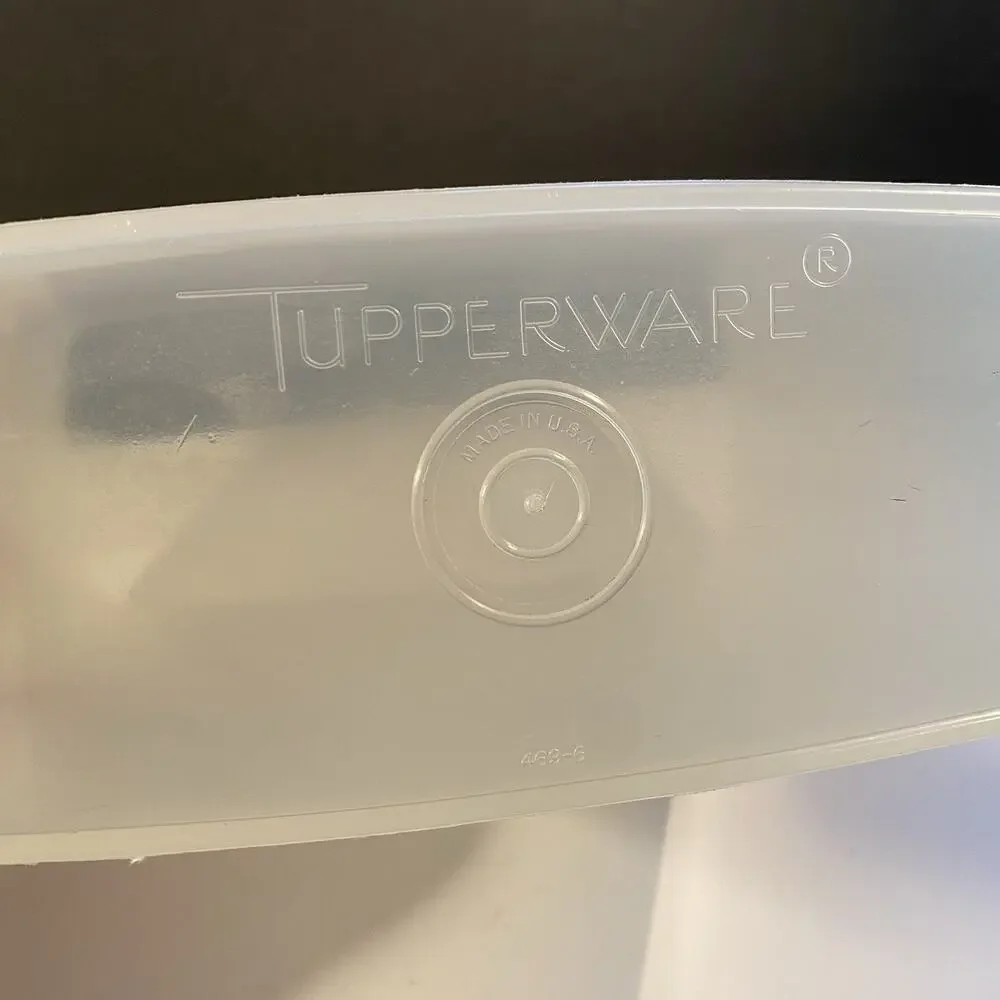 Vintage Tupperware Clear 499 Lidded Store N Pour Container.